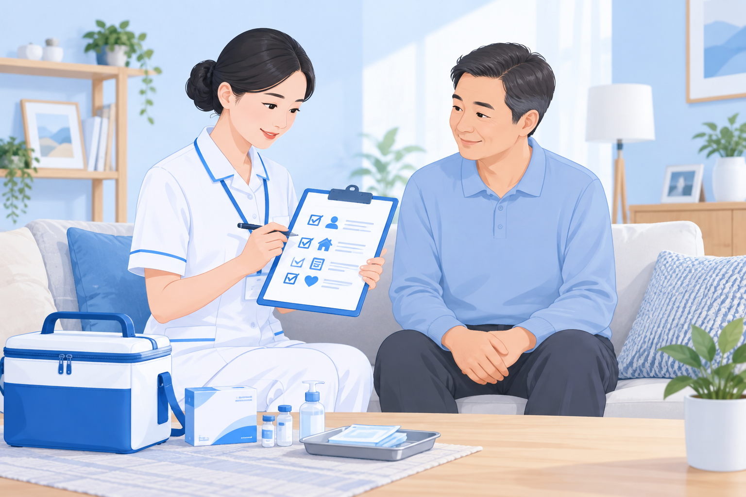 上门打针预约资料与评估示意图